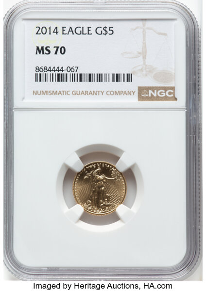 2014 $5  Gold Eagle MS thumbnail 3