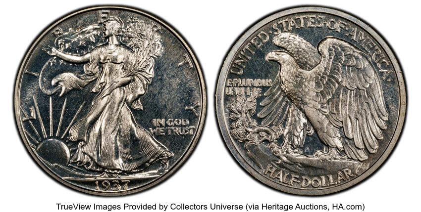 Walking Liberty Half Dollar Set 50c 7 Coins PR thumbnail 16