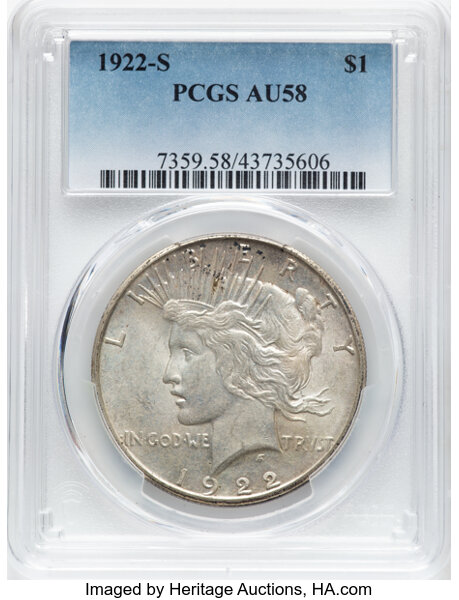 1922-S $1  Triple Clash Spikes, VAM-1E1 MS thumbnail 2