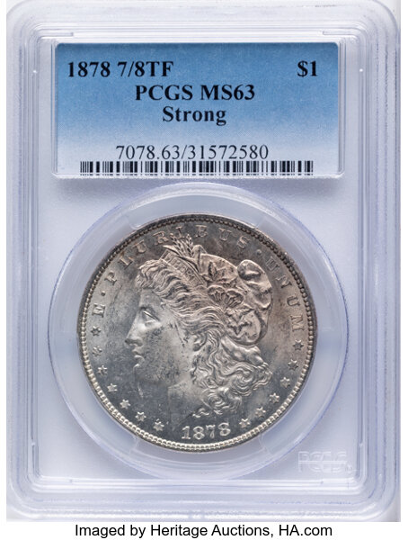1878 7/8TF $1  Strong, 7/4, VAM-37 MS thumbnail 5