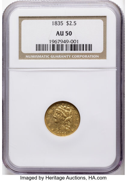 1835 $2 1/2 HM-2 MS thumbnail 2