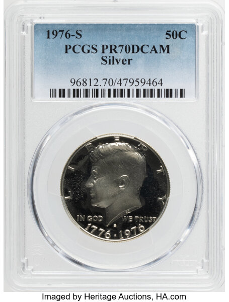 1976-S 50c Silver PR DCAM thumbnail 4