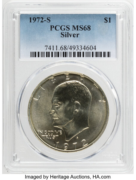 1972-S $1  Silver MS thumbnail 3