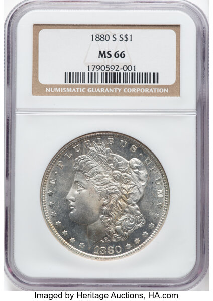 1880-S $1  Doubled Date, VAM-63  MS thumbnail 2