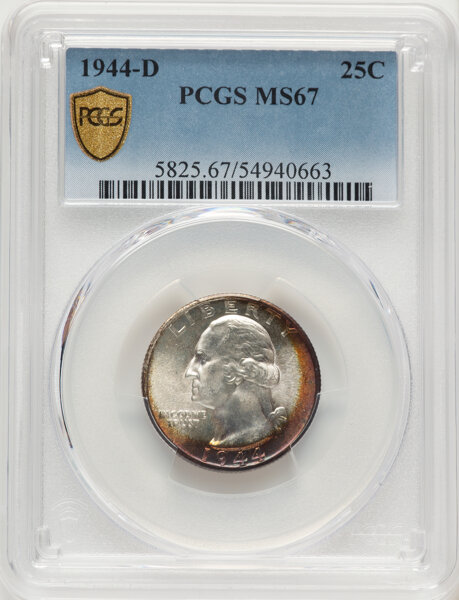 1944-D 25c MS67 thumbnail 2