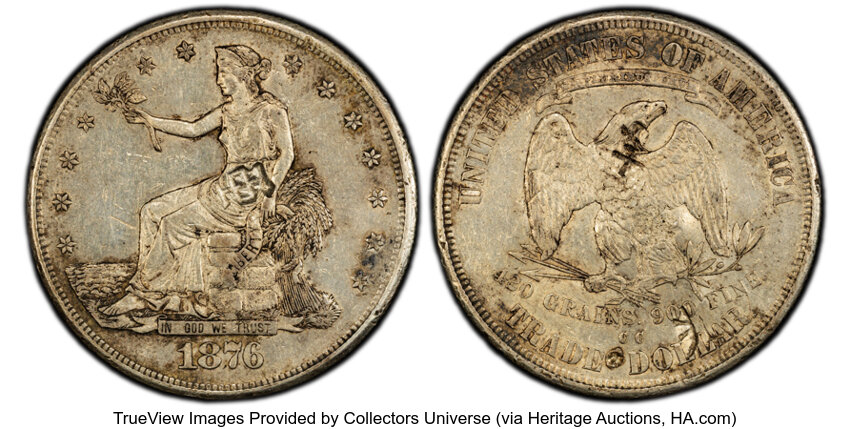 1876-CC Trade$ Chopmarked MS thumbnail 2