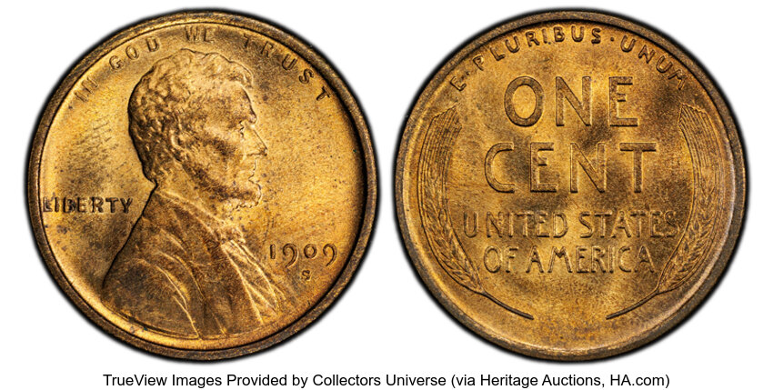 1909-S/S 1c Lincoln, S over Horizontal S, FS-1502 MS RD thumbnail 2