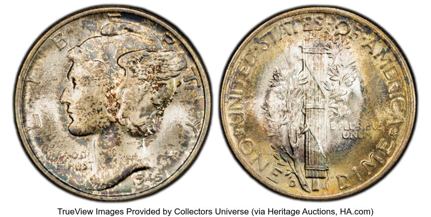 1945-D 10c MS FB thumbnail 2