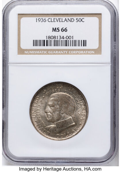 1936 50c Cleveland - Great Lakes Expo MS thumbnail 3