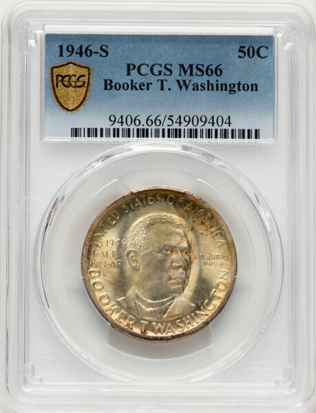 1946-S 50c Booker T. Washington MS66 thumbnail 2