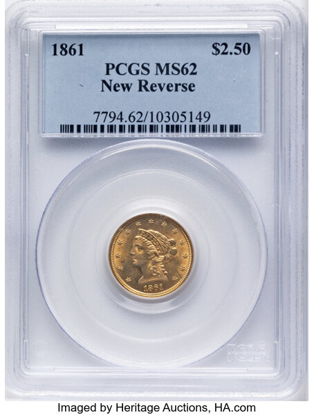 1861 $2 1/2 New Reverse MS thumbnail 3