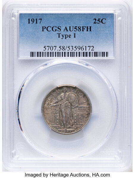 1917 25c Type 1 MS FH thumbnail 8