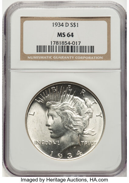 1934-D $1  MS thumbnail 3