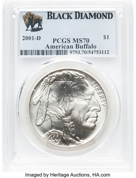 2001-D S$1 American Buffalo MS thumbnail 3