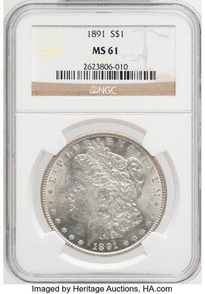 1891 $1  Doubled Ear, VAM-9 MS thumbnail 2