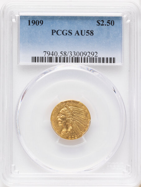 1909 $2 1/2 MS thumbnail 6