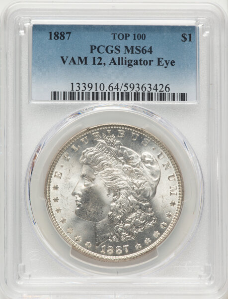 1887 $1  Alligator Eye, VAM-12  MS thumbnail 17