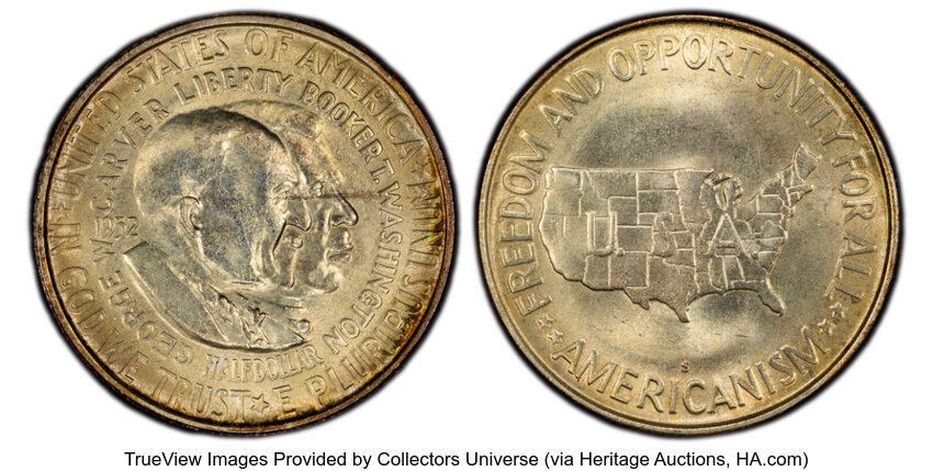 1952-S 50c Washington-Carver MS thumbnail 2