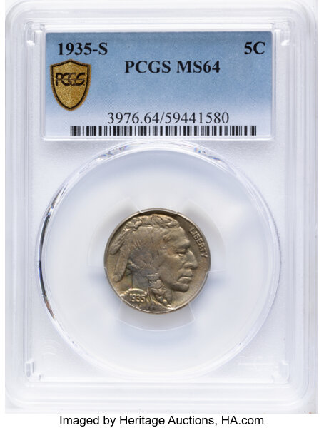1935-S 5c G4 CAC thumbnail 24