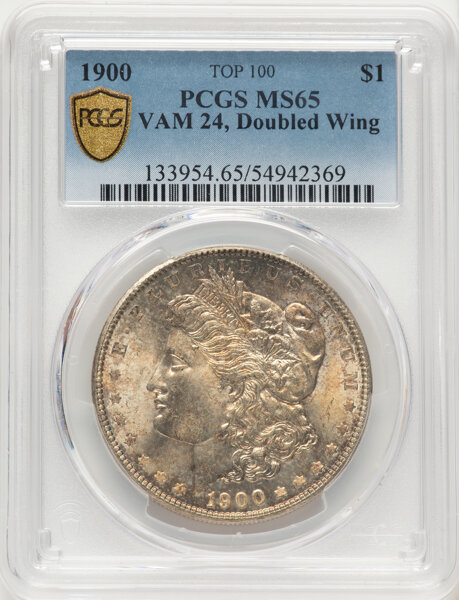1900 $1  Doubled Wing, VAM-24 MS65 thumbnail 8