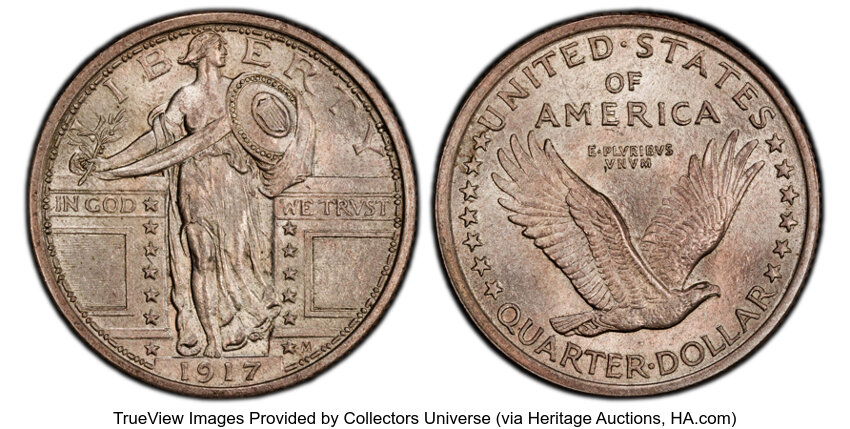 1917 25c Type 1 MS FH thumbnail 9