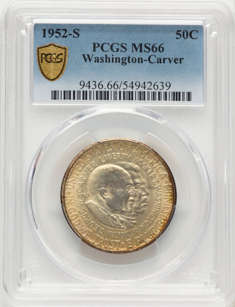 1952-S 50c Washington-Carver MS66 thumbnail 4