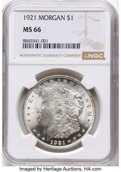 1921 $1  Morgan MS thumbnail 3