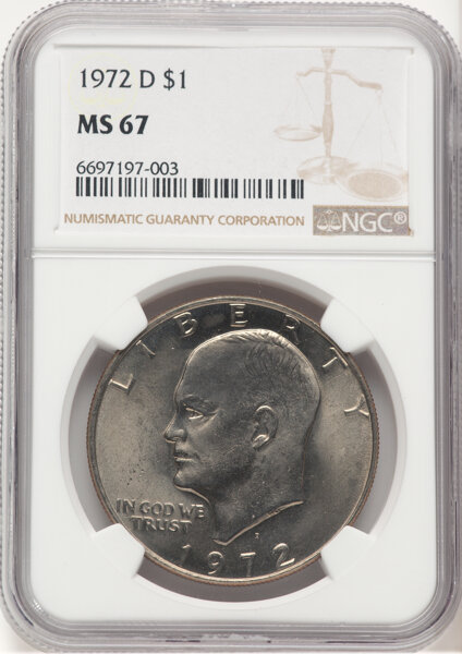 Eisenhower (Ike) Dollar Set $1  1971-1978, no varieties, 19 Coins MS thumbnail 20