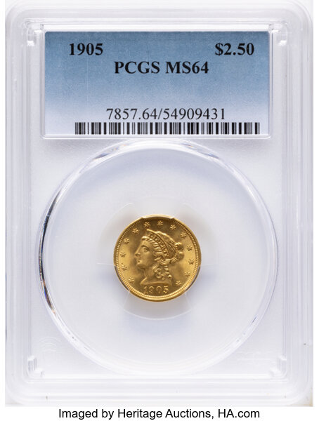 1905 $2 1/2 MS thumbnail 3