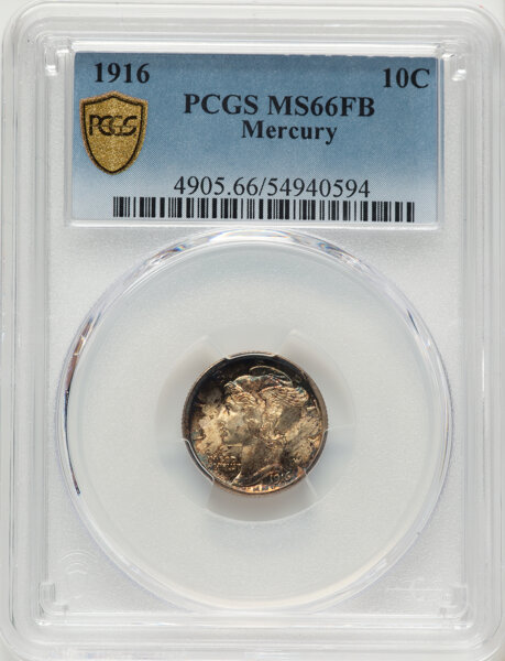 1916 10c Mercury MS FB MS66 FB thumbnail 4