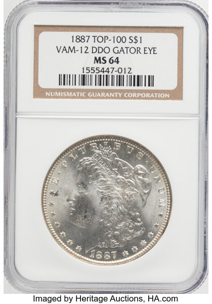 1887 $1  Alligator Eye, VAM-12  MS thumbnail 10