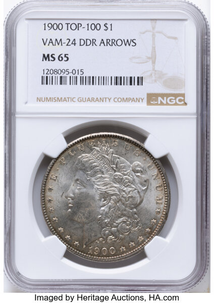 1900 $1  Doubled Wing, VAM-24  MS thumbnail 3