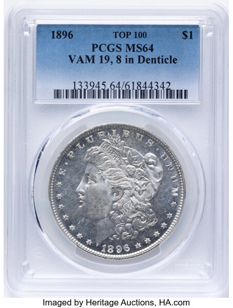 1896 $1  8 in Denticles, VAM-19  MS thumbnail 4