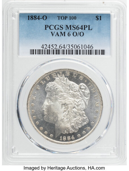 1884-O/O $1  Repunched Mintmark, VAM-6 MS PL thumbnail 2