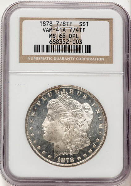 Image for 1878 7/8TF $1  Weak, 7/4, VAM-41A MS DMPL