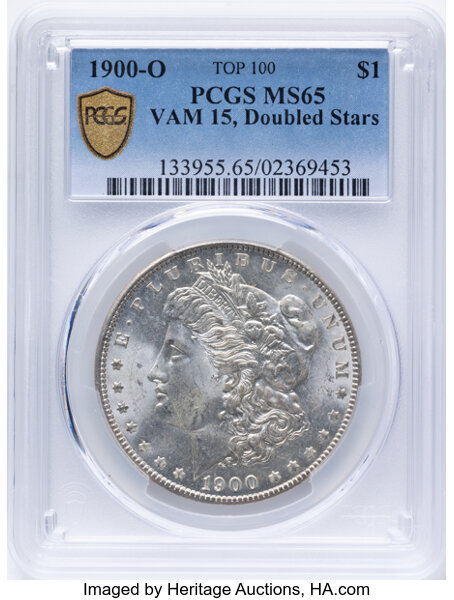1900-O $1  Doubled Stars, VAM-15 MS65 thumbnail 2