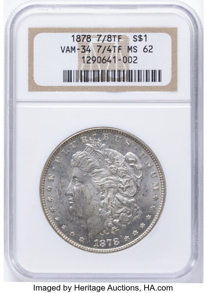 1878 7/8TF $1  Weak, 7/4, VAM-34 MS thumbnail 4