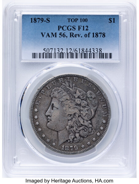 1879-S $1  Reverse of 1878, VAM-56 MS thumbnail 3