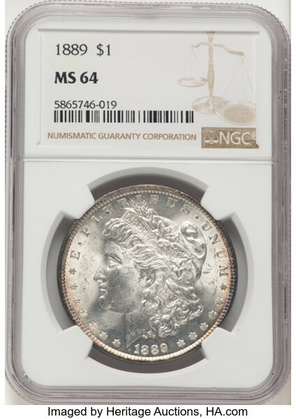 1889 $1  Clashed Dies, VAM-19B2 MS thumbnail 2