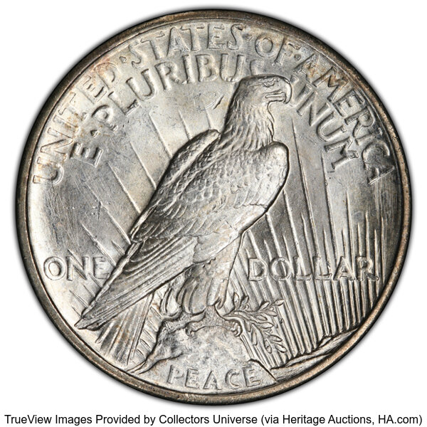1921 $1  Peace, Polishing Lines, VAM 1H MS thumbnail 7
