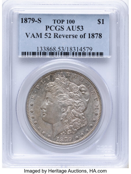 1879-S $1  Reverse of 1878, VAM-52 MS thumbnail 3
