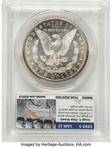 1890-S $1 MS62 thumbnail 4