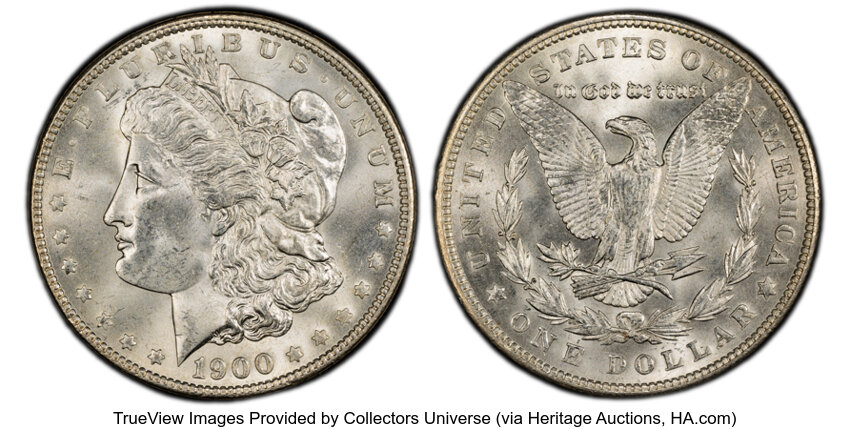 1900 $1  Two Olive Reverse, VAM-16  MS thumbnail 3