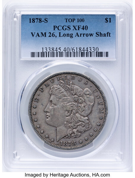 1878-S $1  Long Nock, VAM-26 MS thumbnail 2