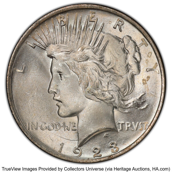 1923 $1  Extra Hair, VAM-1V MS thumbnail 2