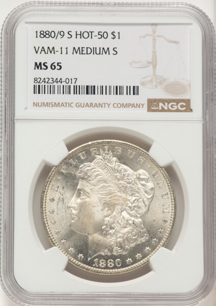 1880/9-S $1  Overdate, VAM-11 MS thumbnail 5