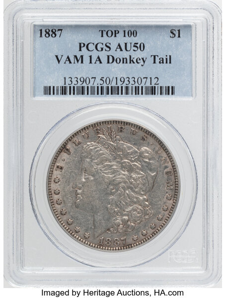 1887 $1  Donkey Tail, VAM-25A  MS thumbnail 3