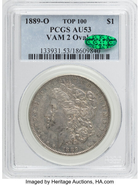 1889-O $1  Oval O, VAM-2  MS thumbnail 2