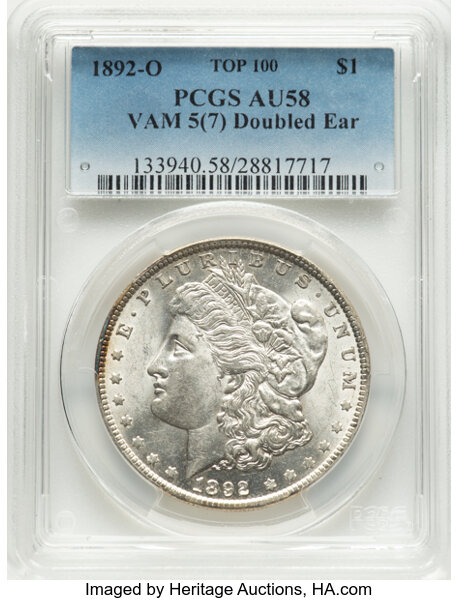 1892-O $1  Doubled Ear, VAM-5 (7)  MS thumbnail 4