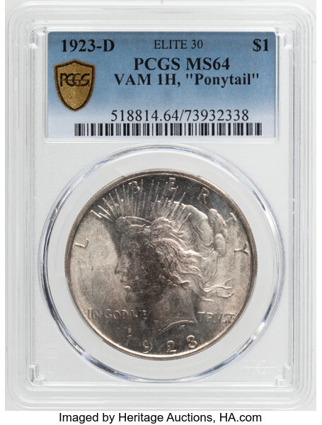 1923-D $1  Ponytail, VAM-1H MS thumbnail 5